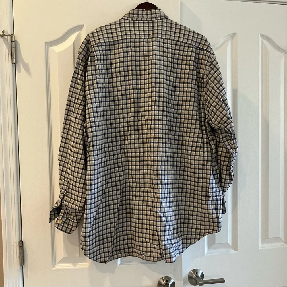 Vintage Abercrombie & Fitch Button Up Flannel Shirt Mens XL Plaid 90s Baggy Long - Picture 7 of 10